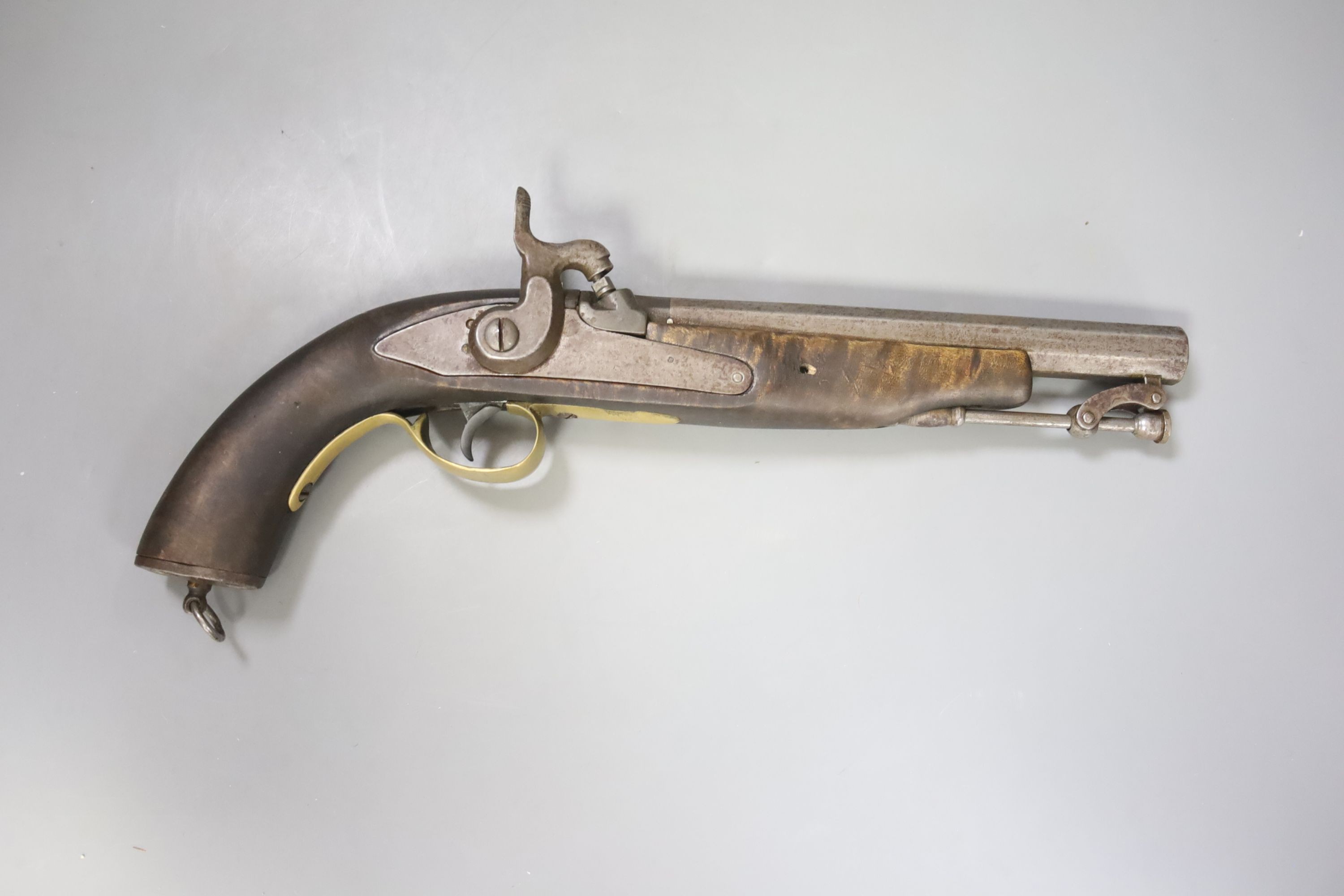 A 19th century percussion pistol